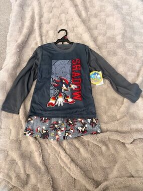 Komar Kids SEGA Grey and Red Pajama Set Sz 6/7